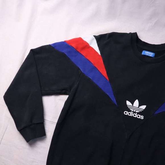 adidas Other - Adidas Originals Trefoil Logo Color‎ Block Sweatshirt Black Men's Sz Medium Read